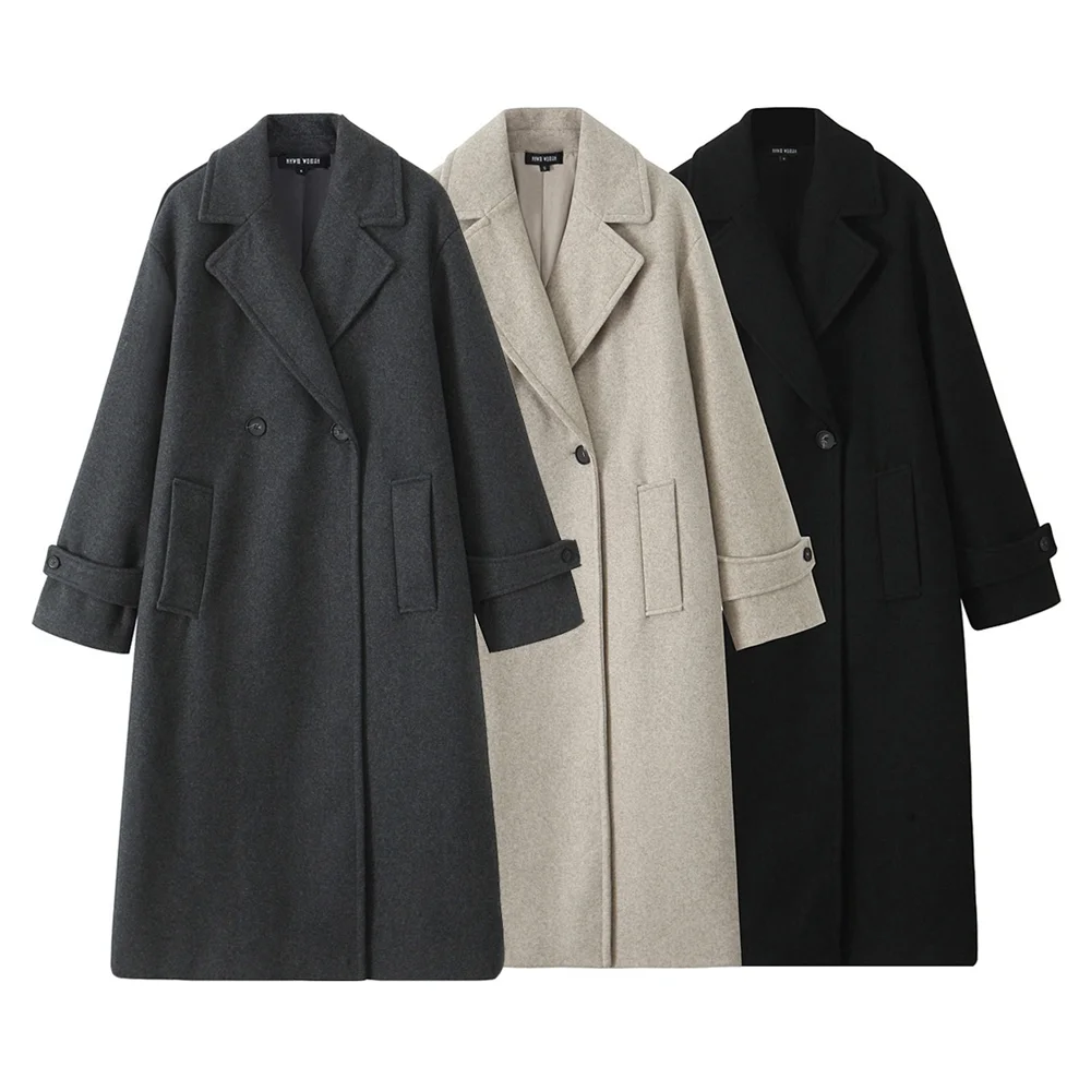 2024 Autumn/Winter New Product: Women's Wear High End Casual Soft Loose Collar Long Sleeve Coat Coat