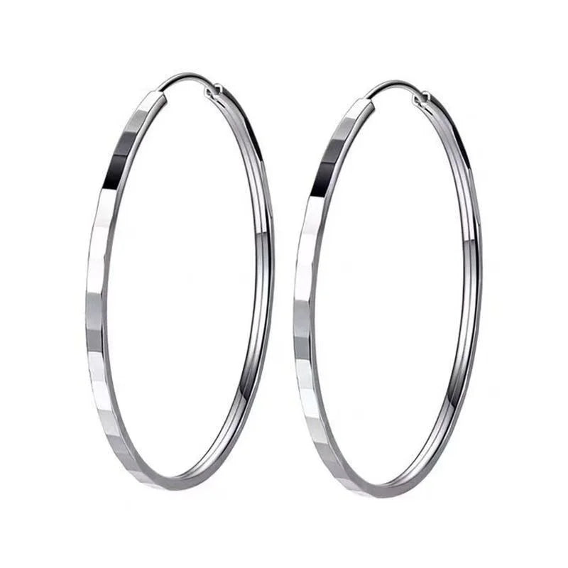 Senlissi - New Fashion 18K Gold Plated Hoop Earrings For Women 925 Sterling Silver Earring Cерьги Kольца Jewelry Girlfriend Gift
2025 new