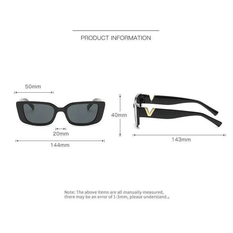 Retro Rectangular Sunglasses 2023 New WOMEN'S Brand Designer Retro Small Frame