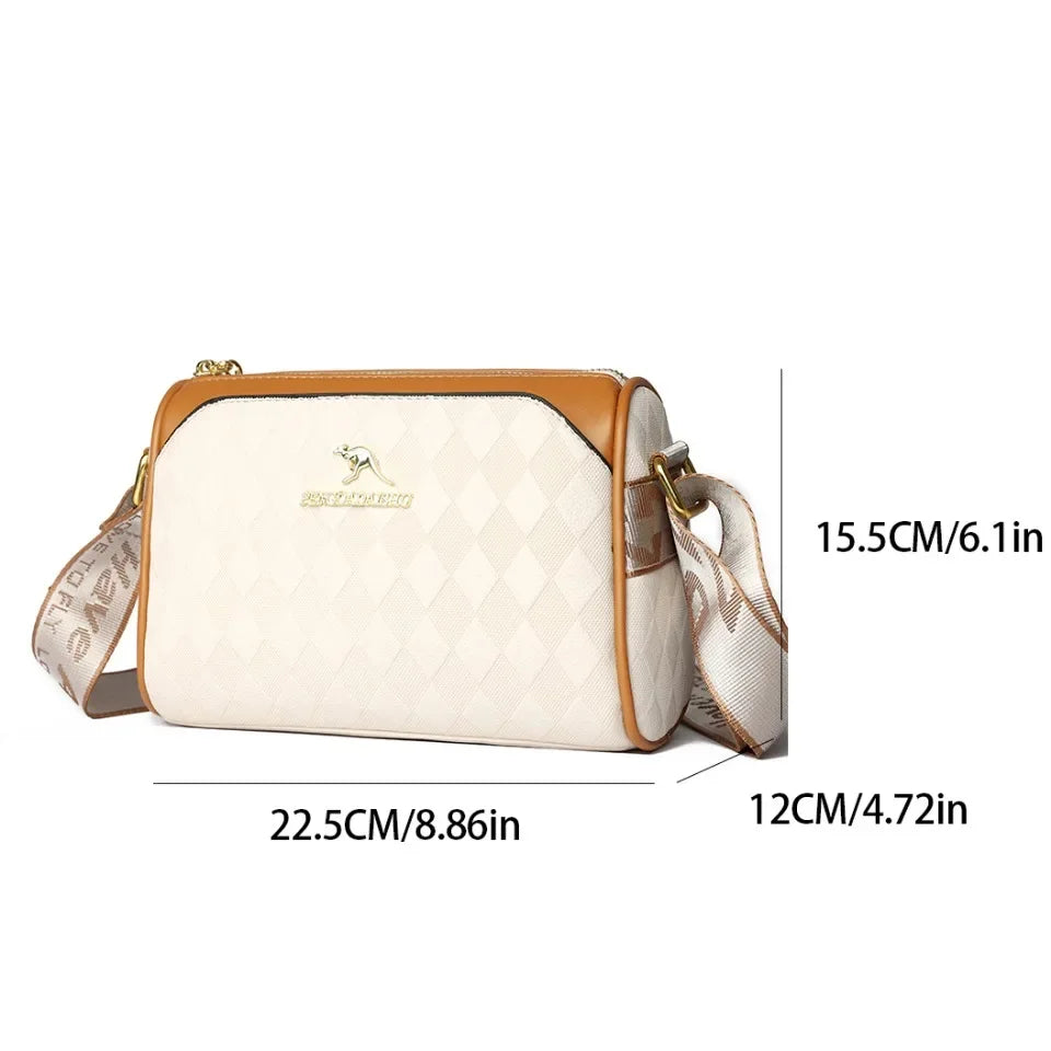 Women Soft Leather Shoulder Bags Luxury Designer Ladies Purses Crossbody Bag Black White Color Fashion Messenger Commuting Sac
2025