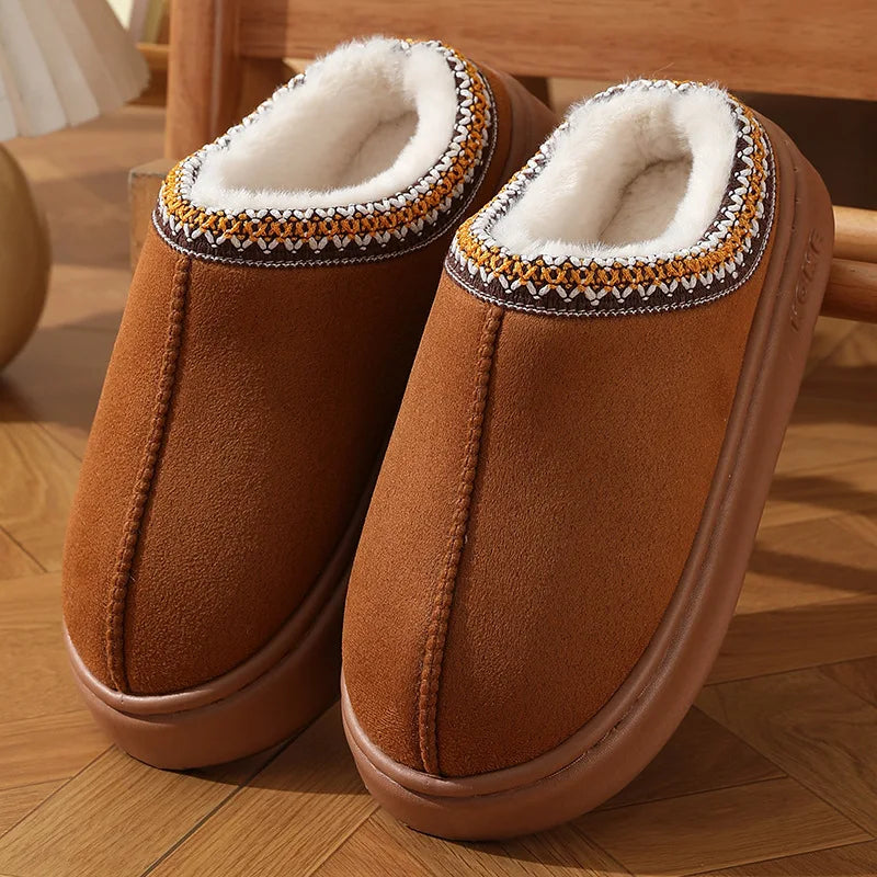 winter 2024 warm fluffy Woman slippers soft bottom