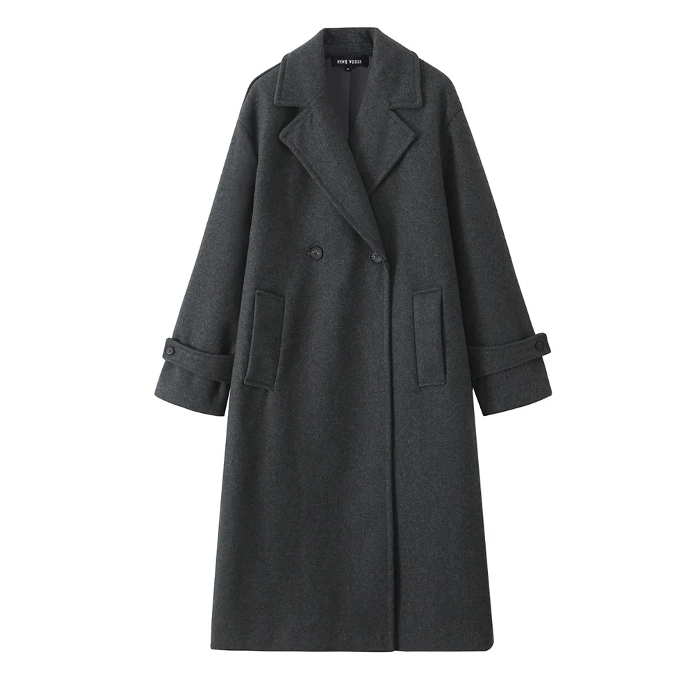 2024 Autumn/Winter New Product: Women's Wear High End Casual Soft Loose Collar Long Sleeve Coat Coat