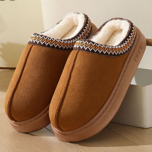 winter 2024 warm fluffy Woman slippers soft bottom