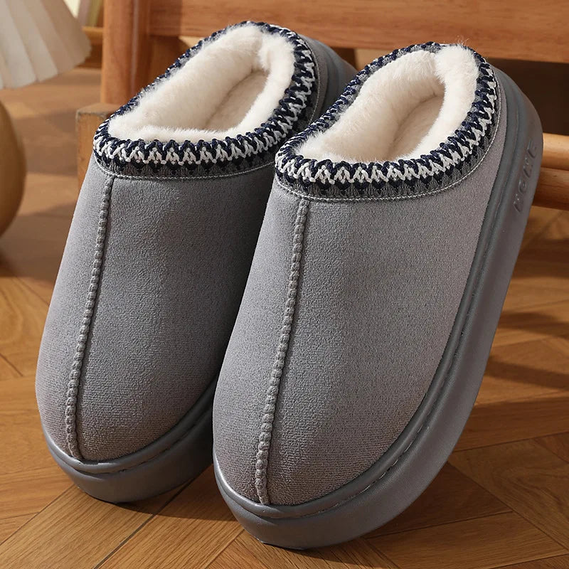 winter 2024 warm fluffy Woman slippers soft bottom