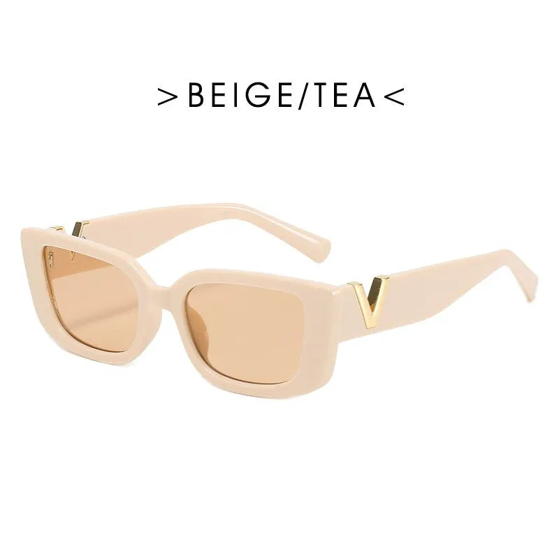 Retro Rectangular Sunglasses 2023 New WOMEN'S Brand Designer Retro Small Frame