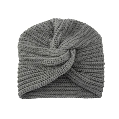 Women's Knitted Turban Hat Bohemia Cashmere Cross Wrap Head Lndian  Wool   Bonnet Turbante Cap