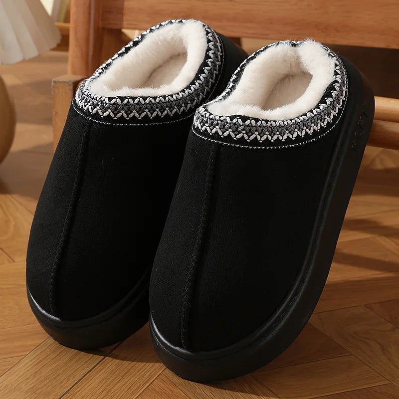 winter 2024 warm fluffy Woman slippers soft bottom