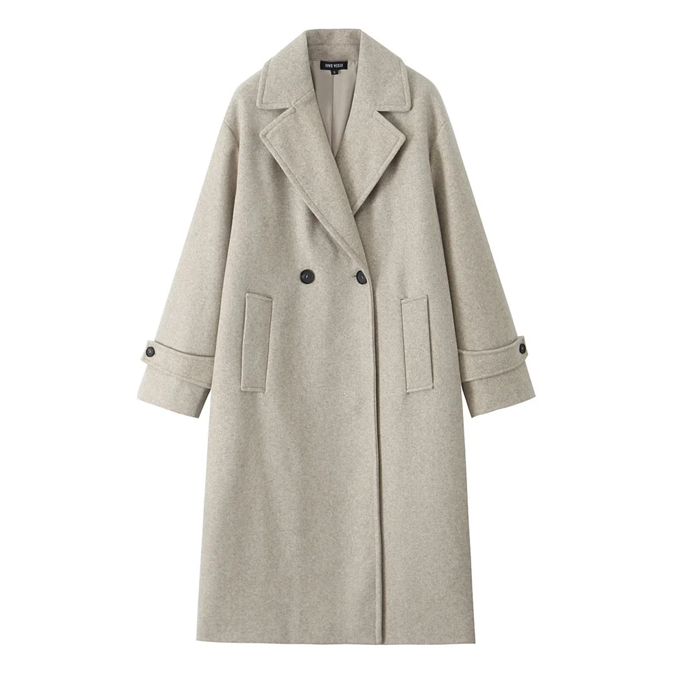 2024 Autumn/Winter New Product: Women's Wear High End Casual Soft Loose Collar Long Sleeve Coat Coat