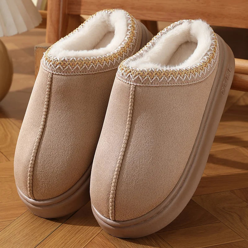 winter 2024 warm fluffy Woman slippers soft bottom